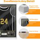 Football Jersey Frame Display Case,Jersey Shadow Box with 98% UV Protection Acrylic, Two Photos and Signature,Display Frame for Sport Basketball Hockey Baseball Shirt Uniform,Pure White