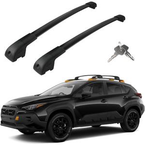 Roof Rack Cross Bars Compatible with Subaru Crosstrek Wilderness 2024-2026, Adjustable Aluminum Heavy Duty 300 LBS Anti-Theft Lock Cargo Carrier Rooftop Crossbar Accessories for Bike,Snowboard,Luggage