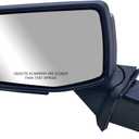 Driver Left Side Door Mirror Power Heated with BLIS(Blind Spot Light) Glass Puddle and Signal Light Chrome Pirmer and Textured Back Cover for Chevrolet Silverado GMC Sierra from 2019 to 2023, Medium