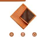 Orange Cloth Napkins 18x18 Inch, Reusable Washable Thick Dinner Napkins Set of 6, Jacquard Texture Table Napkins Ideal for Farmhouse Party Wedding Hotel Thanksgiving