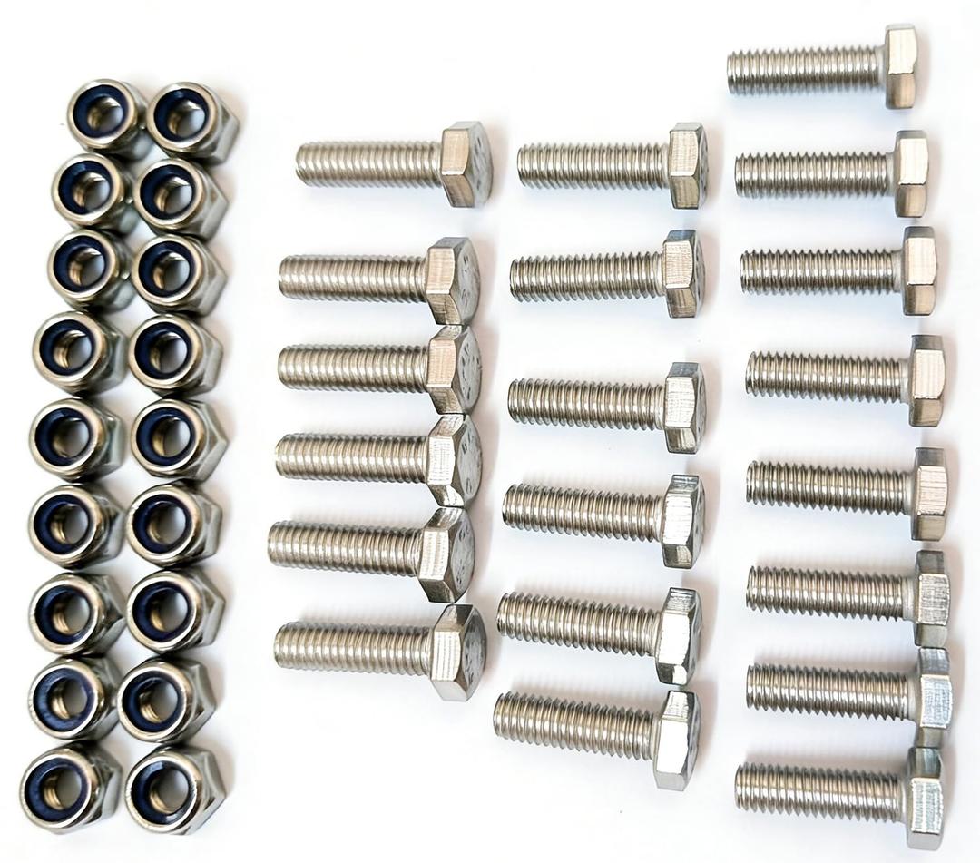 (20 Sets) Auger Shear Pins Bolts and Nuts Steel Metal Bolts Nuts Compatible with Honda Snowblower HS1132 HS624 HS828 HS928 HS724
