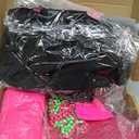 Vabean 19 Pcs 80s Costume Set T Shirt Leggings Tutu Skirt Headband Necklace Bracelets Earrings Gloves Leg Warmers for Women, XXL