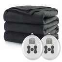 Sunbeam Dark Shadow Ultrafleece Heated Blanket - King