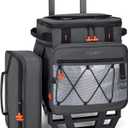 TOURIT Collapsible Cooler with Wheels, Insulated Rolling Cooler with All-Terrain Cart, Waterproof Soft Sided Cooler Bag for Beach, Picnic, Camping, Shopping, Travel (75Can 44L, Dark Gray)