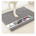 Muddy Mat® Shown on TV – Super Absorbent Microfiber Dog Door Mat for Muddy Paws, Non-Slip Washable Pet Rug, Quick Dry Chenille Entryway Carpet, Machine Washable Indoor Outdoor mat, Grey 30"x19"