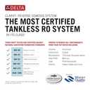 Delta Faucet Clarifi Under Sink Reverse Osmosis Water Filter System, 6-Stage RO Water Filter, Tankless Water Filtration System, Undersink Water Filter, Reverse Osmosis Filter System, DWQ1001012