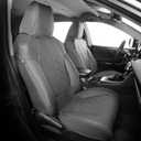 for Toyota RAV4 Seat Covers 2019 2020 2021 2022 2023 2024 2025 RAV 4 Prime & Hybrid XLE LE Limited XLE Premium (Not for XSE/SE Hybrid) - Custom Leather Car Seat Covers Full Set - BlackGrey