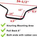 12'' Rise,1'' Wide Handlebar Ape Hanger,34-1/2'' Width For Harley Softail,Softail Springer,Bad Boy,Heritage Springer, Golss black