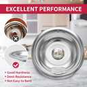 W10196405 W10196406 Stove Burner Drip Pans for Electric Stove Top-Compatible with Whirlpool Electric Range-Thickening to Prevent Bent-Set of 4 Chrome Drip Pans, Silver