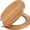 Toilet Seat, Oak Wood, Solid Wood, High Gloss Finish, PIKLiDS (Round)