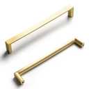Goo-Ki (6Pack 6.3 Inch(160mm) Modern Brushed Brass Cabinet Pulls, Gold Cabinet Handles for Dresser,Wardrobe&Cupboard,Zinc Alloy Kitchen Cabinet Handles