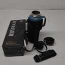 32 OZ Insulated Water Bottle Tumbler - with Straw & Spout Lid, Paracord Handle, Stap Carrying Case, Cold-48H & Hot-24H, Stainless Steel Tumblers with Handle, Slim Water Bottle that Fits in Cup Holder (Indigo Crush)