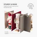 2 x ZOBER Nutcracker Storage Containers - Ornament Christmas Figurine Storage Box - Christmas Village Containers Fits Up to 8 15-Inch Figurines & Xmas Decorations Accessories - Red