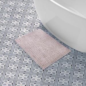Laura Ashley Butter Chenille Bath Mat, 17 in. x 24 in, Blush