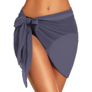 Swimsuit Coverups for Women Sarong Beach Bikini Wrap Sheer Short Skirt Chiffon Scarf for Swimwear 2026 (XL)