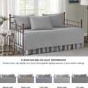 Comfort Spaces Daybed Cover - Luxe Double Sided-Quilting, All Season Cozy Bedding with Bedskirt, Matching Shams, Kienna Grey 75"x39" 5 Piece,100% Microfiber