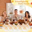 12 Sets Thanksgiving Party Favors Friendsgiving Gifts Pumpkin Beer Bottle Opener Keychains Cards Ropes and Organza Bags for Home Decor Thanksgiving Party Supplies for Guest