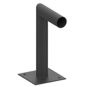 Large L-Shape Wall Mount Bracket with Slip Fitter Mount (2 3/8inch) 90 Degree Tenon Adaptor Bracket for Slip Fit Lights Outdoor Commercial LED Shoebox Area Lights Street Light