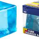 Squishy Stress Cube, Squeeze Toys Stress Balls for Kids Adults Squishies Stress Relief, Ice Squishy Cube Sugar Balls, Sensory Toys for Kids with Autism, Fidgets for Classroom Prize Toys (Blue)