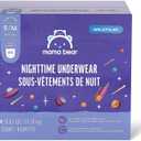 Amazon Brand - Mama Bear Girl's Nighttime Underwear for Bedwetting, Overnight Protection, Hypoallergenic, Size S/M (38-65 lbs), 44 Count, White