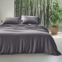 Bedsure Grey Duvet Cover Queen Size - Rayon Derived from Bamboo Cooling Duvet Cover Set, 3-Piece Set with Zipper Closure (90"x90") and 2 Pillow Shams, Comforter Not Included