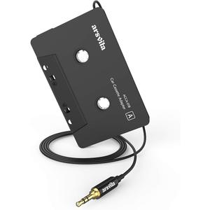 arsvita Car Audio Cassette to Aux Adapter, 3.5 MM Auxillary Cable Tape Adapter