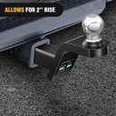 Nilight Fusion Trailer Hitch Mount w/Welded 2 Inch Trailer Ball & Hitch Pin, Fits 2 Inch Receiver, 7500 lbs 2" Rise
