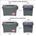 MTM AC45 Ammo Can 45-Caliber Holds 500 Round Case of 45 ACP, Heavy-Duty Dual Latching System, Rugged Polypropylene Plastic, O-Ring Seal System, Water Resistant, USA Made, Forest Green