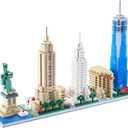 YaJie New York Skyline Micro Mini Blocks Building Set, Collection Model Kit - Detailed City Architecture for Adults3452 Pcs