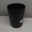 mDesign Stainless Steel Round Metal Trash Can, Small 2.8 Gallon Wastebasket, Garbage Bin for Bathroom, Bedroom, Kitchen, or Home Office, Holds Waste and Recycle, Matte Black