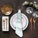 Premium Stainless Steel Napkin Rings Set of 8 - Rust-Proof 1/2" x3/4" Mini Tableware Decor for Weddings, Holidays & Everyday Dining (Silver)