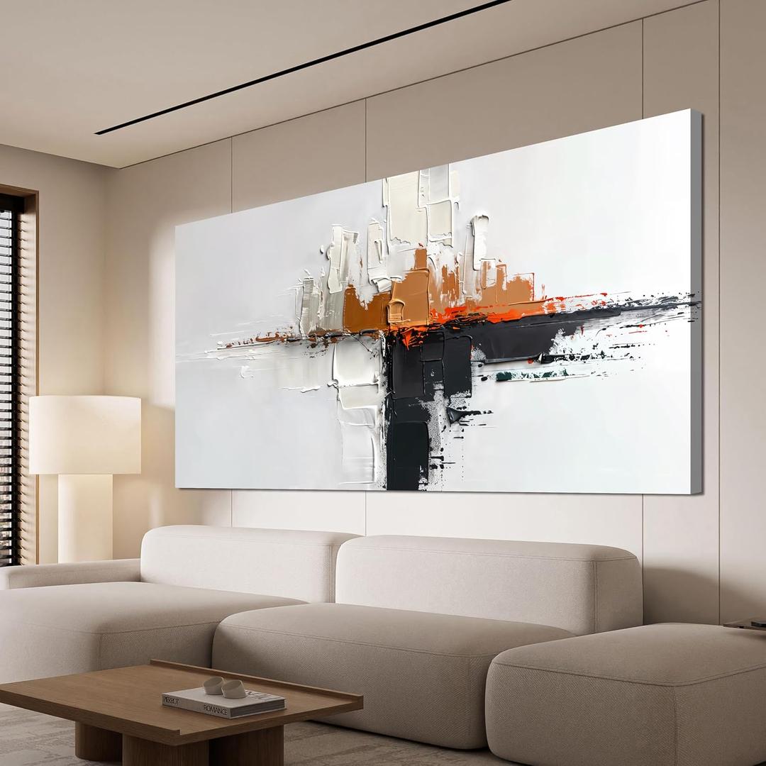 Abstract Large Wall Art Decor Modern Wall Art Pictures for Living Room Abstract Canvas Art Wall Decor Oversized Black and White Wall Art Prints Artwork for Walls Bedroom Office Home Decor 29" X 58"
