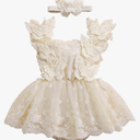 Newborn Baby Girl Romper Dress Infant Sleeveless Lace Floral Romper Bodysuit Baby Girl Summer Clothes Outfits 6-12 M