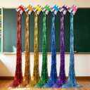 7 Sets Art Paint Party Decoration Back to School Paint Buckets with Rainbow Foil Fringe Curtain Art Theme DIY Colorful Splatter Backdrop Decoration for Birthday Classroom Art Party Favor