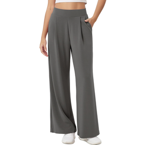 ODODOS Modal Soft Wide Leg Pants for Women High Waist Casual Relaxed Pants with Pockets-27/29"/ 31" Inseam M