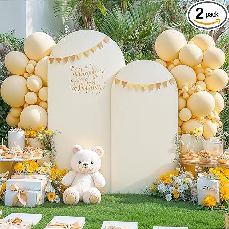 Beige Arch Cover 2 Set-7.2FT, 6FT Arch Backdrop Cover Spandex Fitted Wedding Arch Stand Covers for Bridal Shower Wedding Birthday Party Baby Shower Ceremony Banquet Photo Background Decorations Beige Arch Cover 2 Set-7.2FT, 6FT Arch Backdrop Cover Spandex Fitted Wedding Arch Stand Covers for Bridal Shower Wedding Birthday Party Baby Shower Ceremony Banquet Photo Background Decorations