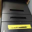 3 Drawer File Cabinet with Lock, Mobile Metal Filing Cabinet | for Letter/Legal/A4 Size, Under Desk Rolling Office Storage Cabinet, Fully Assembled, Black