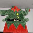 Kids Christmas Costume Flannel Hooded Outfits 4-14 Years (Chirstmas Elf)