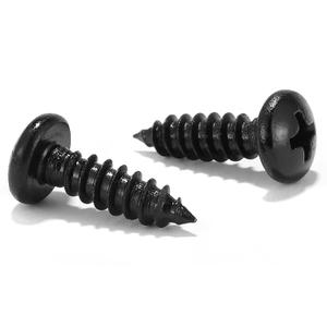 #8 x 5/8" Wood Screw 100Pcs 18-8 (304) Stainless Steel Pan Head Fast Self Tapping Drywall Screws Black Oxide by SG TZH