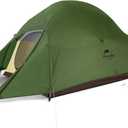 Naturehike Cloud-Up 2 Person Tent Lightweight Backpacking Tent with Footprint - Free Standing Ultralight Camping Hiking Backpack Tents Two Person Tent (Green-20D Nylon)