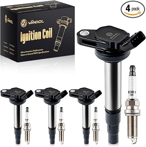 GDUKOP Sets of 4 UF596 Ignition Coil and 93501 Double Iridium Spark Plug Compatible with Toyota Corolla Prius Matrix CHR 20092017 Lexus CT200h 20112016 Scion iM xD Pontiac Vibe 1.8 L4 Replace# UF619