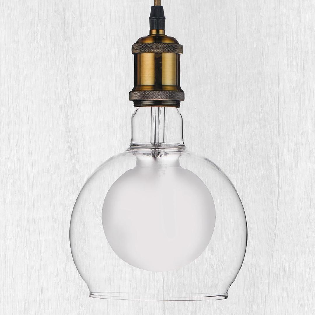 Oversized Decorative LED Light Bulbs, Giant Vintage Edison Light Bulb, G52(G160) Huge Globe Bulbs with Glass Shell, Pendant Lighting, 2700K Warm White, 6W Dimmable 250LM(50W eq.), E26 Base