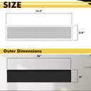 Linear Bar Air Grille 36" X 8", Aluminum Air Supply/Return Grilles,Easy Air Flow,Removable Grille/Door-HVAC Air Vent Cover,White [Outer Dimensions: 36.8"w X 8.8"h]