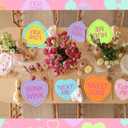 HAKOTI Valentines Day Paper Plates Supplies Conversation Heart Tableware,40Pcs Heart Shaped Plates and Napkins