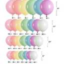 412pcs Pastel Balloon Garland Arch Kit 18 12 10 5 Inch Different Sizes Macaron Assorted Colors Balloon Latex Colorful Balloons for Baby Shower Girls Birthday Wedding Easter Rainbow Party Decoration