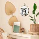 BCUANGD Bathroom Raccoon Round Wall Art Decor - Funny Raccoon Wall Art Canvas Frame Artwork Prints, Pet Animals in Bathtub Round Wall Hanging Decorations for Home Bathroom, 10"x10"