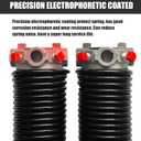 Garage Door Torsion Spring Set, Pair of 2" Electrophoresis Coated Garage Door Spring Replacement with 2 Non-Slip Winding Bars and Bearing, Minimum 16000 Cycles (.243x2x30")