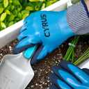 CYRUS 2 Pairs Nitrile Gardening Gloves for WomenMen, Thorn-Proof Garden Gloves,Work for Weeding, Digging, Pruning