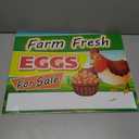 Fresh Eggs for Sale Sign, 18x24 DS Coroplast, Large Outdoor Farm Fresh Eggs Sign with Blank Space for Personal Info