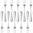 New Star Foodservice 58505 Bead Pattern 18/0 Stainless Steel, Oyster Fork 6-Inch Set of 12